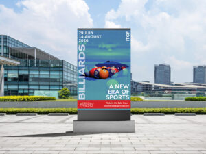 Poster that promotes tickets for The World Table Games.