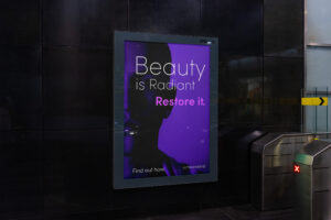 Poster that says Beauty is Radiant